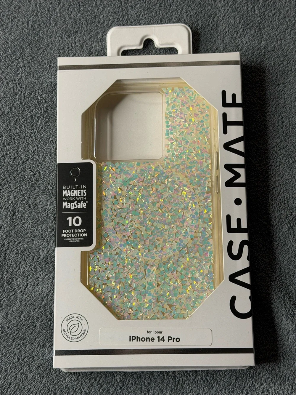 case-mate Iridescent Glitter iPhone 14 Pro Case - Holographic Gold